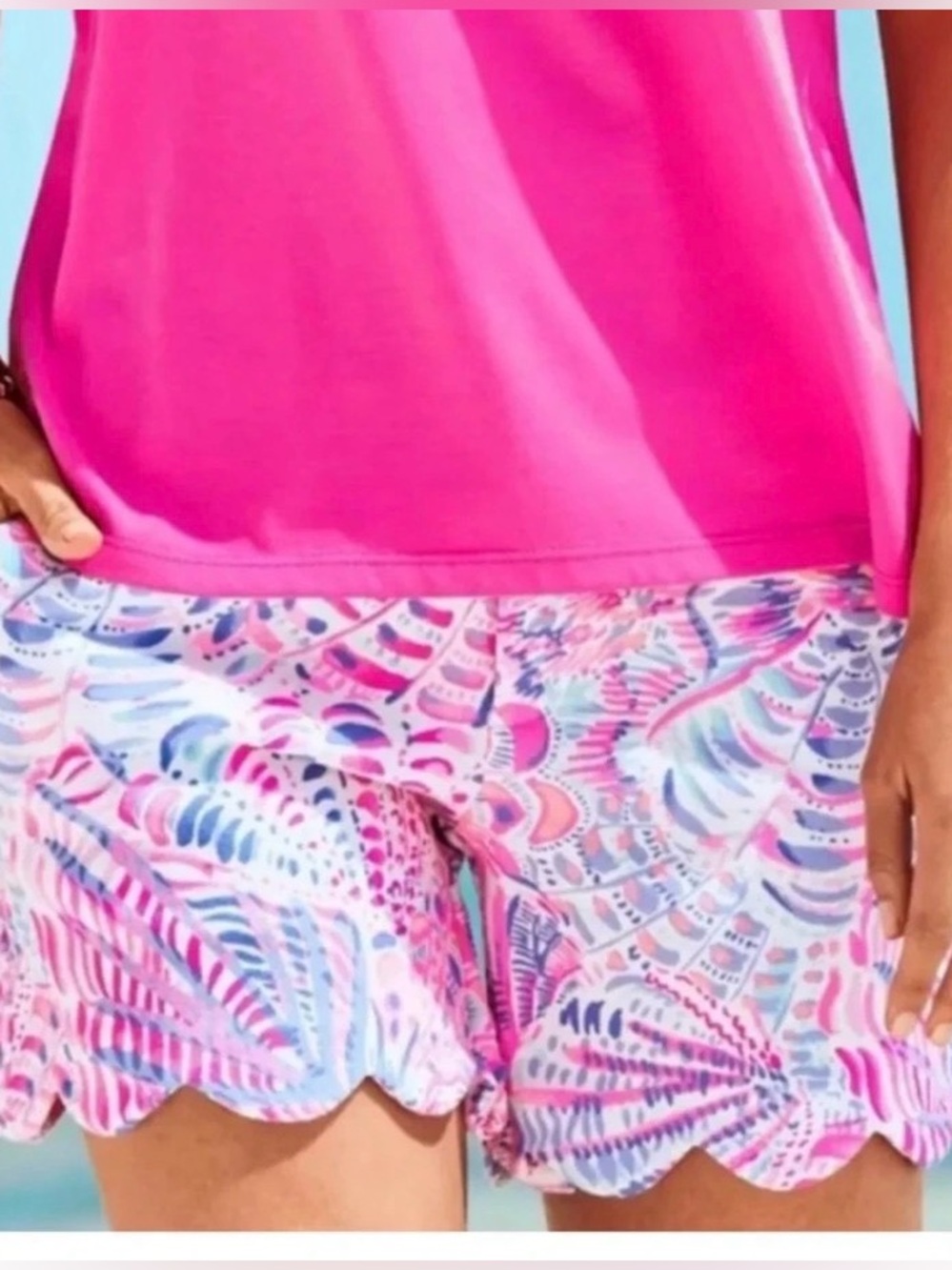 Lilly Pulitzer Buttercup Knit Shorts in “Raz Berry" pink